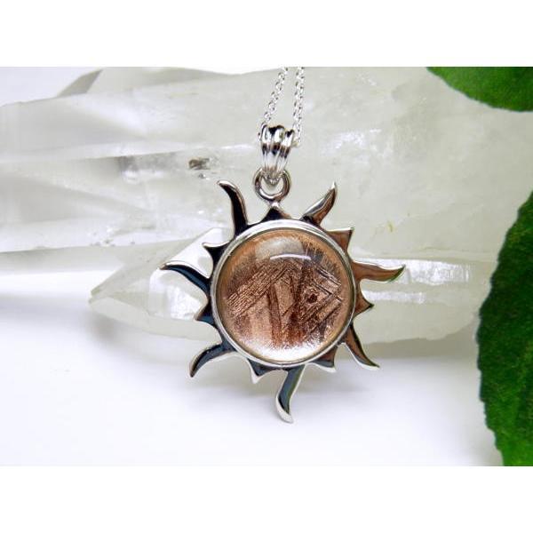 ギベオン 隕石　ピンクゴールド 太陽型　ペンダントトップ 高級1点物 ペンダントトップ ギベオン ピンクゴールド 太陽型