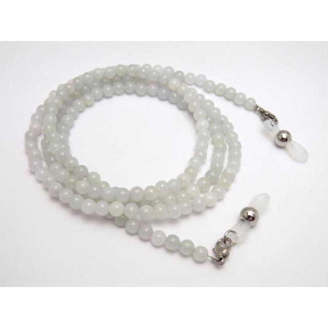 ムーンストーン 4mm メガネチェーン 置き忘れ防止 めがねホルダー