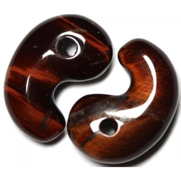 天然石 勾玉 レッドタイガーアイ パワーストーン 古代勾玉 勾玉Mサイズ