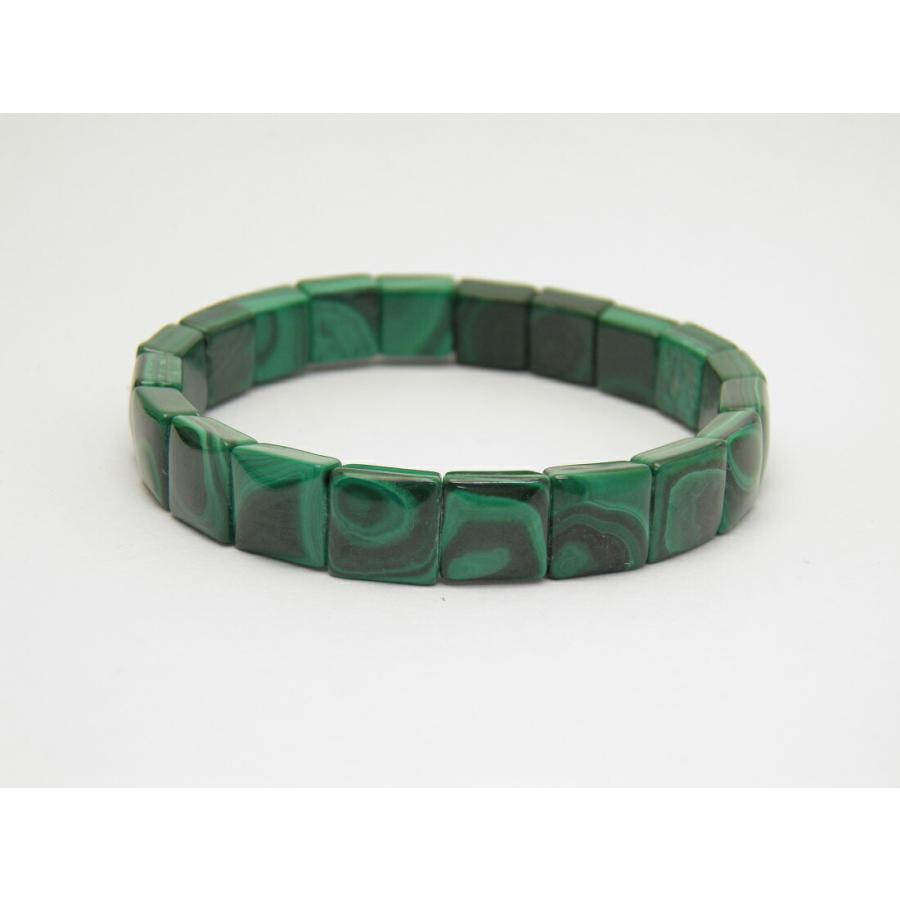 現品 NO1 孔雀石 マラカイト バングル 10mm×10mm ブレスレット 天然石 風水 パワーストーン