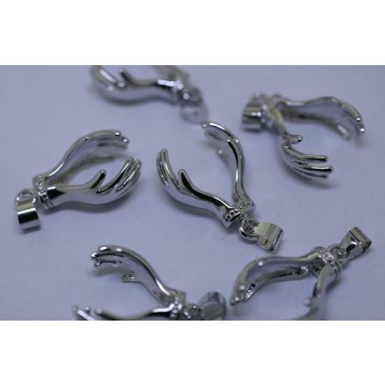 仏手型ペンダントトップ プラチナ色 16×26mm 1個売り : Imperialaura