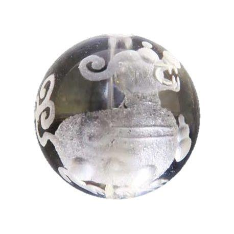 貔貅 ヒキュウ 水晶 素彫り 10mm玉 雄 オス 雌 メス セット 天然石