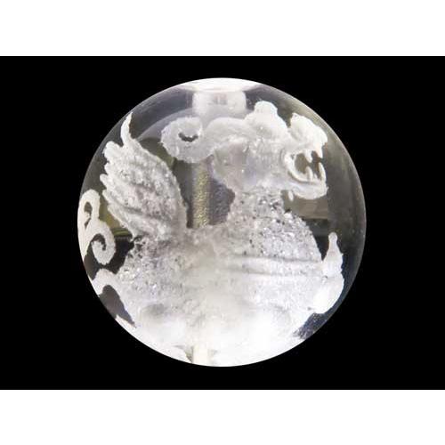 貔貅 ヒキュウ 水晶 素彫り 10mm玉 雄 オス 雌 メス セット 天然石