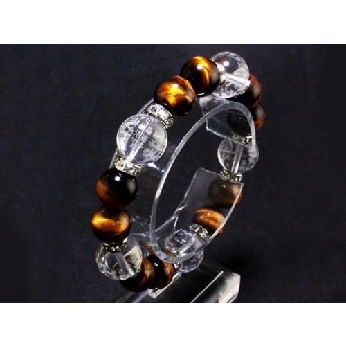 水晶 素彫り 般若心經 ブレスレット 虎目石 天然石 パワーストーン