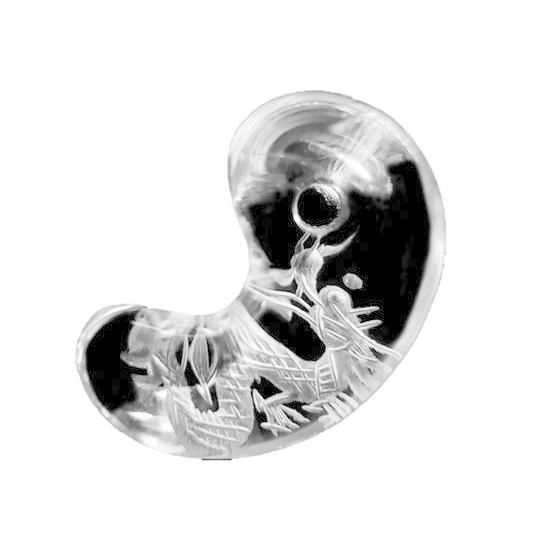 天然石 勾玉 M 龍彫り 水晶 素彫り パワーストーン 古代勾玉 バラ売り