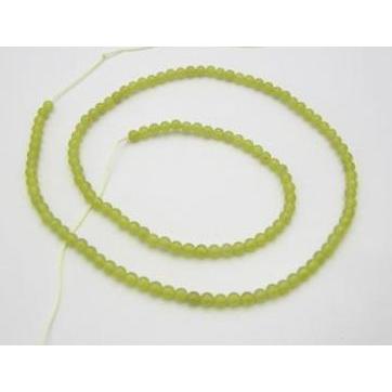 サーペンティン オリーブストーン・ニュージェイド 3mm玉 一連 天然石