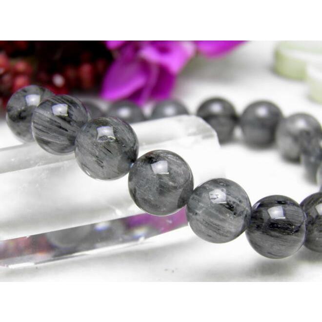 高級1点物 ブルールチルクォーツブレスレット 10mm玉 NO.4 桐箱付き