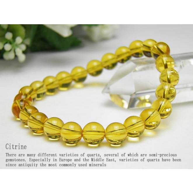 ENDLESS_8mmブレスレット シトリンクォーツ 黄水晶 Citrine 太陽