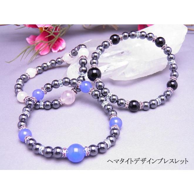 ローズクオーツとヘマタイトと水晶のブレスレット！かわいい！ 1109141259-4.jpg