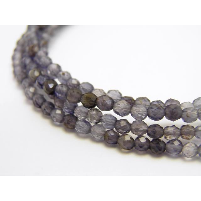 アイオライトAAA- ラウンドカット 3mm メガネチェーン 置き忘れ防止