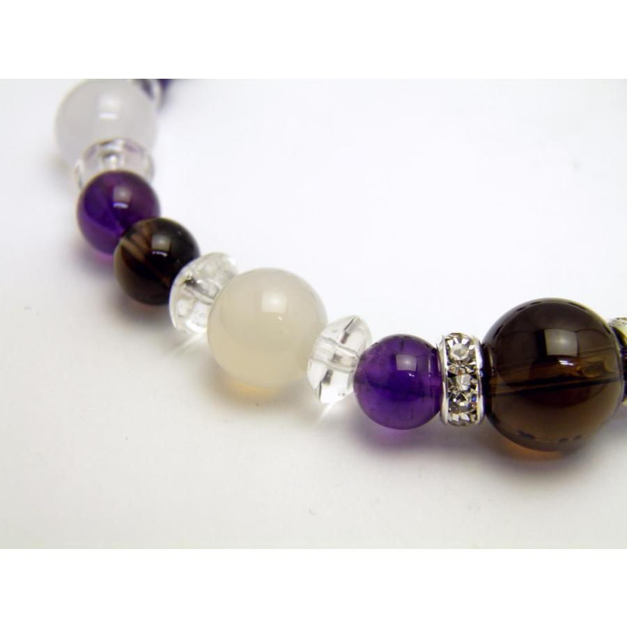 ホワイトオニキス＆アメジスト＆スモーキークォーツ パワーストーン