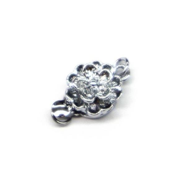 パールネックレス 花型クラスプ　☺︎ ネックレスクラスプ 花型 Bタイプ パールジュエリーなどの留め具 9mm