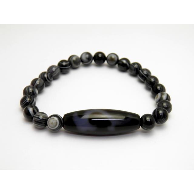 至純天珠 38×12mm 天眼石8mm ブレスレット 如意天 : Imperialaura