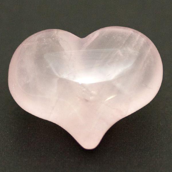 置き石 カワイイぷっくりハート ローズクォーツ ブラジル産 天然石