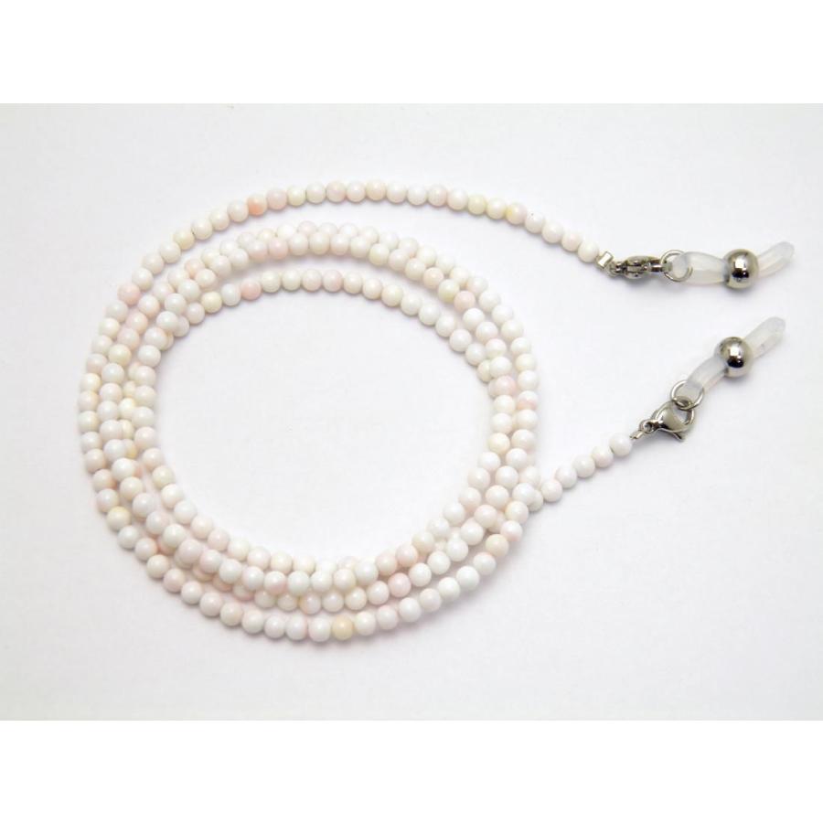 クイーンコンクシェル (3A) 3mm メガネチェーン 眼鏡/めがね用品 パワーストーン クイーンコンクシェル 3A 3mm メガネチェーン 眼鏡 めがね用品