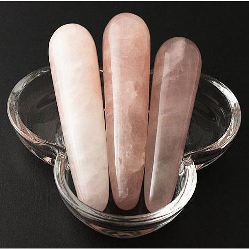 天然石 マッサージ棒 ローズクォーツ パワーストーン ワンド 恋愛運