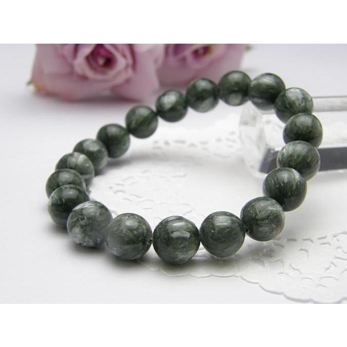 セラフィナイト 10mm ブレスレット セラフィナイト10mm シンプルブレスレット｜天然石