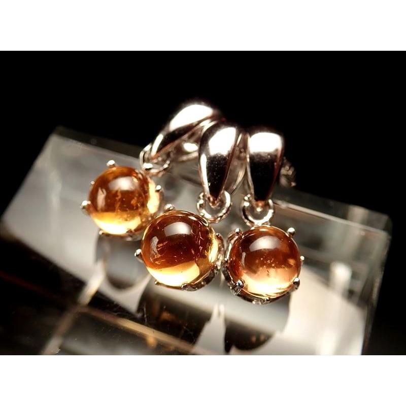 インペリアルトパーズペンダントトップ 縦約5.5mm SILVER925 ブラジル
