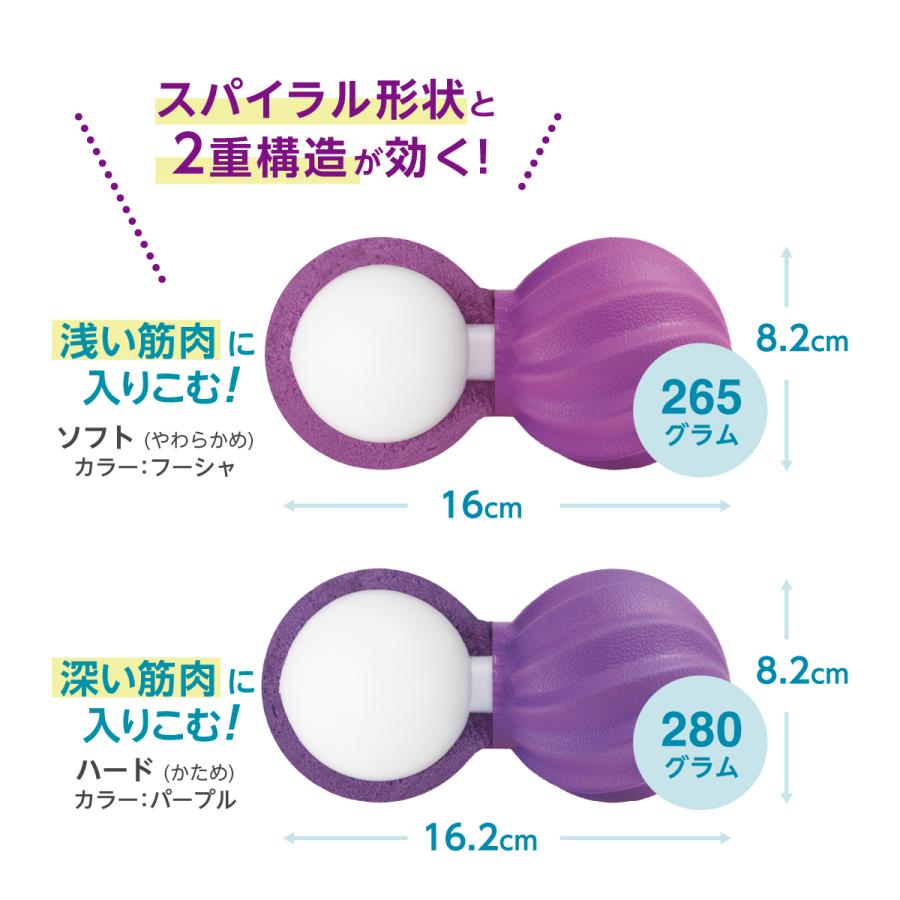 マッサージボール 公式 ストレッチボールズスパイラル ミニ ソフト