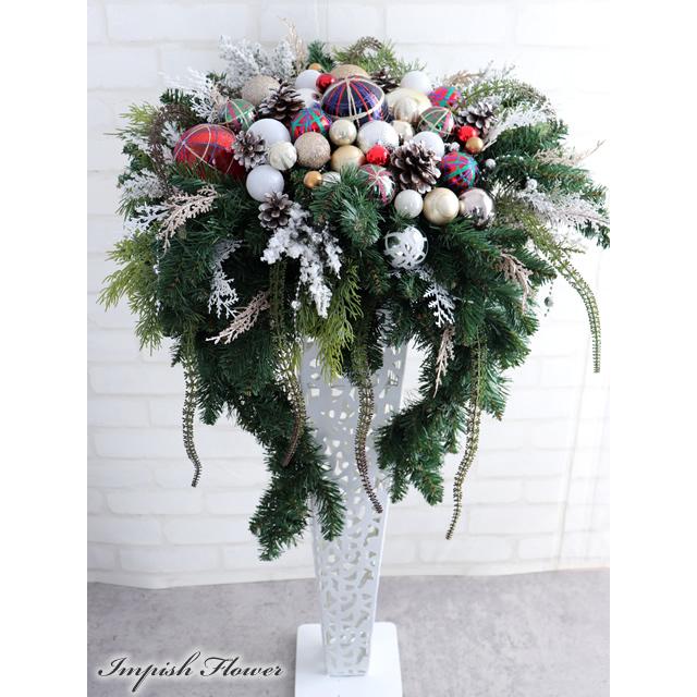 造花 アレンジメント クリスマス アーティフィシャルフラワー  豪華 B-417