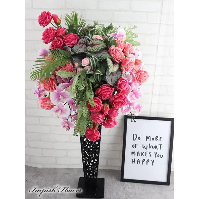 造花 スタンド 胡蝶蘭 アレンジメント アーティフィシャルフラワー  豪華 B-433 |  | 02