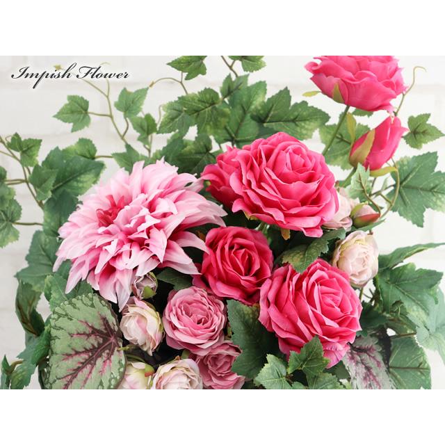 造花 インテリア アレンジメント アーティフィシャルフラワー アレンジメント おしゃれ B-449 |  | 01