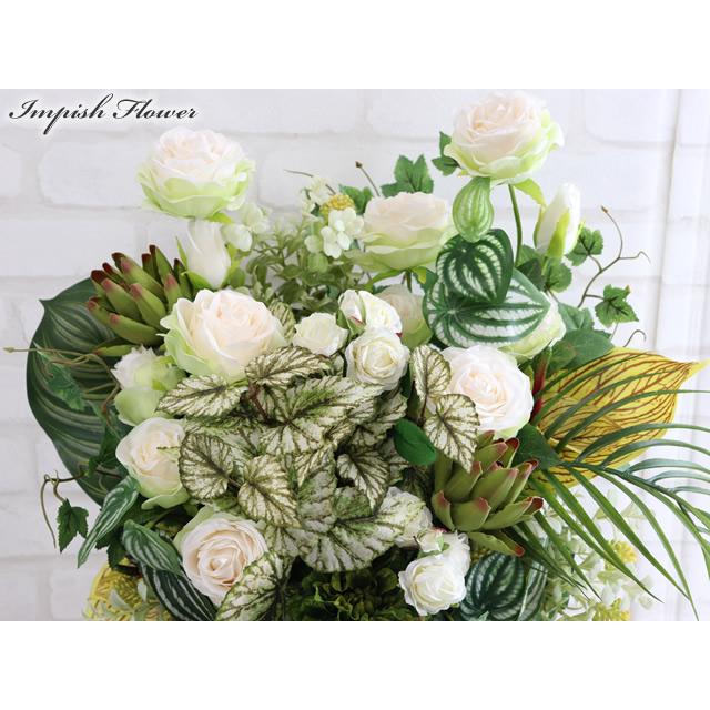 造花 インテリア アレンジメント アーティフィシャルフラワー アレンジメント 豪華 B-453 |  | 01