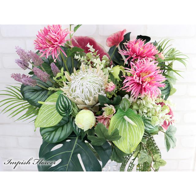 造花 スタンド アレンジメント アーティフィシャルフラワー  豪華 B-462 |  | 01