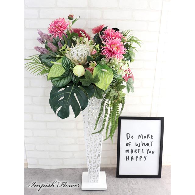 造花 スタンド アレンジメント アーティフィシャルフラワー  豪華 B-462 |  | 02