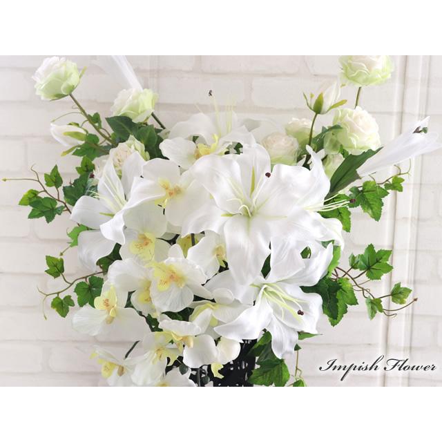 造花 スタンド花 開店祝い 大きい アレンジメント 豪華 アーティフィシャルフラワー B-472 |  | 01