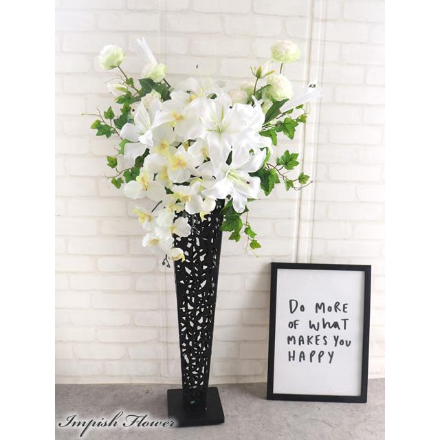 造花 スタンド花 開店祝い 大きい アレンジメント 豪華 アーティフィシャルフラワー B-472 |  | 02