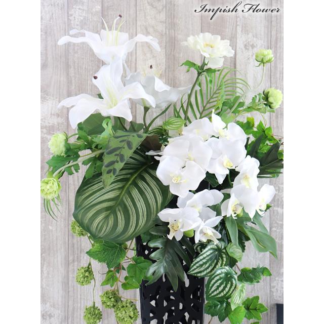 造花 スタンド 開店祝い 胡蝶蘭 スタンド花 カサブランカ 高級造花 大きい アレンジメント 豪華 アーティフィシャルフラワー 大型 B-564 |  | 01