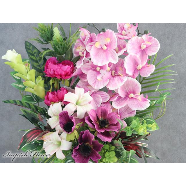 胡蝶蘭 造花 インテリア 大きい アーティフィシャルフラワー 高級 おしゃれ フラワーアレンジメント 豪華 B-589 |  | 01