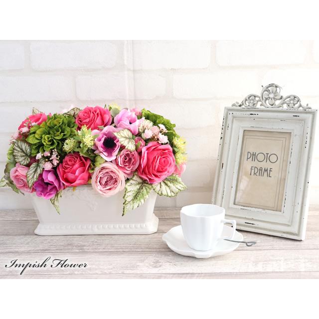 造花 インテリア 卓上 おしゃれ フラワーアレンジメント アートフラワー アレンジ 豪華 M-295 |  | 02