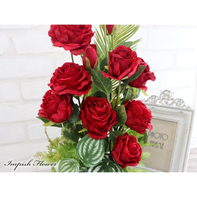 造花 インテリア バラ アーティフィシャルフラワー フラワーアレンジメント M-391 |  | 01