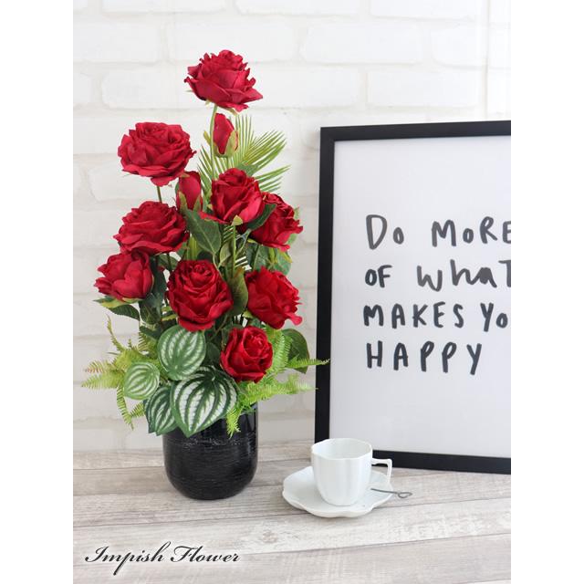 造花 インテリア バラ アーティフィシャルフラワー フラワーアレンジメント M-391 |  | 02