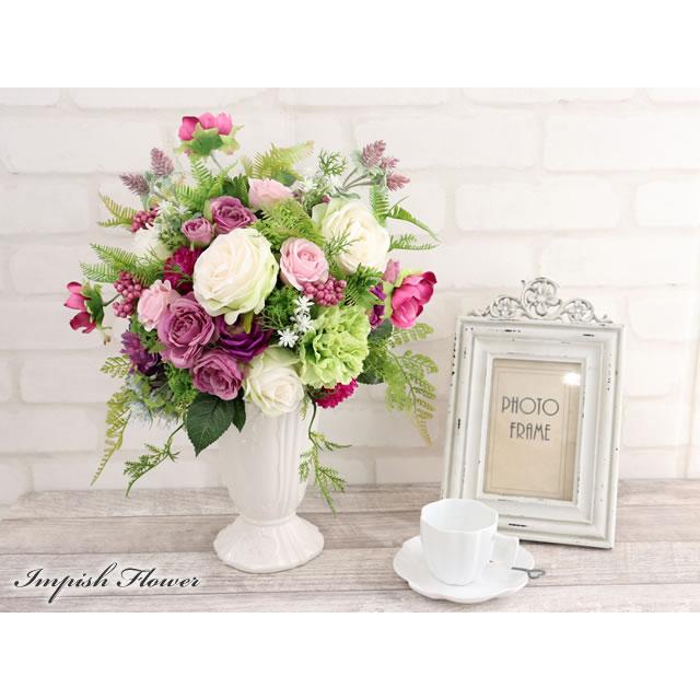造花 インテリア 卓上 フラワーアレンジメント アーティフィシャルフラワー 高級 アレンジメント 豪華 M-446 |  | 02