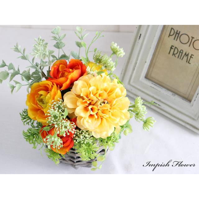 造花 フラワーアレンジメント インテリア アーティフィシャルフラワー アレンジメント  かわいい S-413 |  | 07