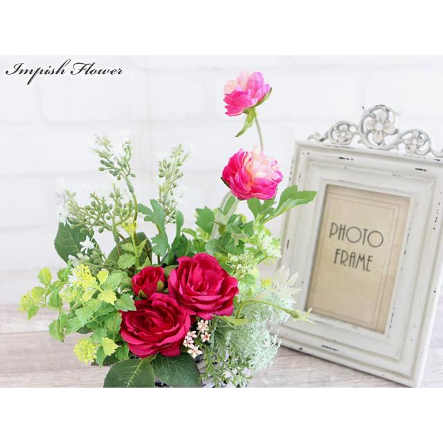 造花 フラワーアレンジメント 卓上 アレンジ アーティフィシャルフラワー アレンジメント アートフラワー S-448 |  | 01