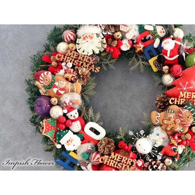 クリスマスリース 豪華 造花 壁掛け クリスマス リース おしゃれ 玄関