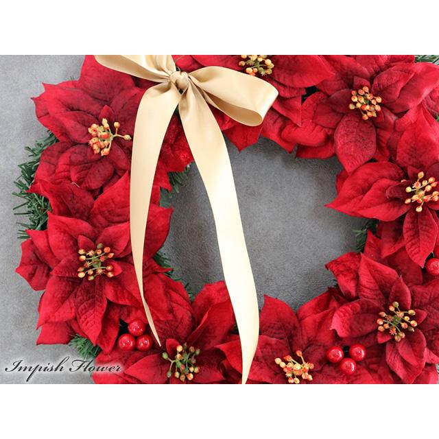 クリスマスリース 玄関 おしゃれ 造花  豪華 人気 45cm  W-169 |  | 03
