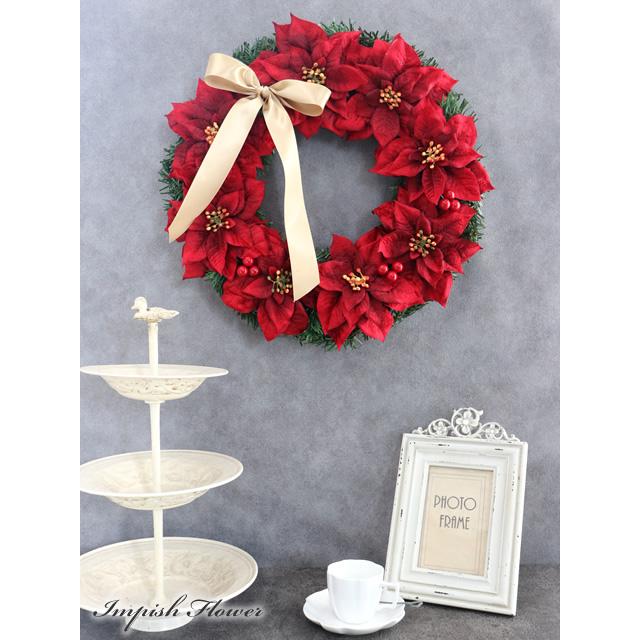 クリスマスリース 玄関 おしゃれ 造花  豪華 人気 45cm  W-169 |  | 04