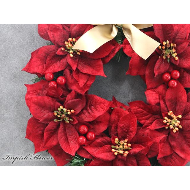 クリスマスリース 玄関 おしゃれ 造花 クリスマス リース 35cm W-286 |  | 03