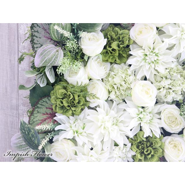 造花 リース 壁掛け アーティフィシャルフラワー インテリア 四角  W-693 | flower（ファッション） | 01