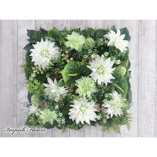造花 リース 壁掛け アーティフィシャルフラワー インテリア 四角  W-698 | flower（ファッション）