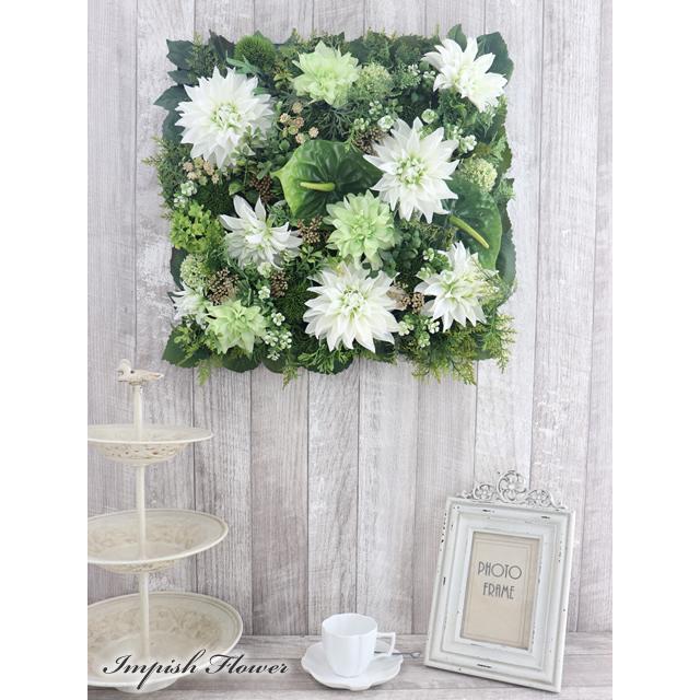 造花 リース 壁掛け アーティフィシャルフラワー インテリア 四角  W-698 | flower（ファッション） | 02