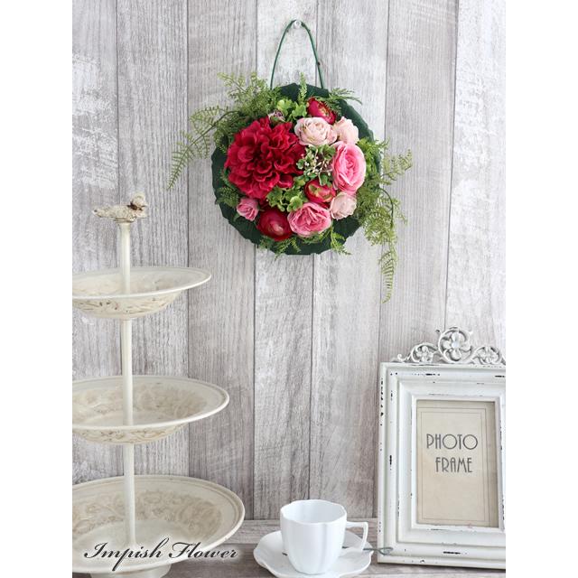 造花 壁掛け インテリア リース 玄関 アーティフィシャルフラワー W-765 かわいい |  | 02