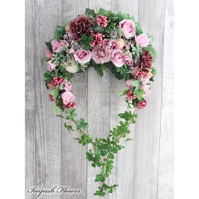 造花 リース 玄関 インテリア 壁掛け スワッグ フラワーアレンジメント W 790 W 790 Impish From Naocolour 通販 Yahoo ショッピング