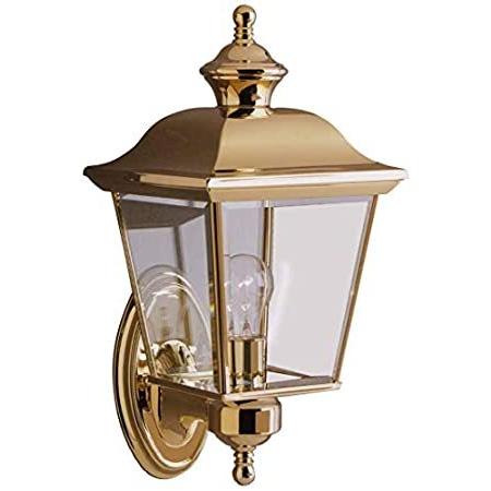 Kichler 9713PB Bay Shore Outdoor Wall 1-Light, Polished Brass ガーデンライトその他