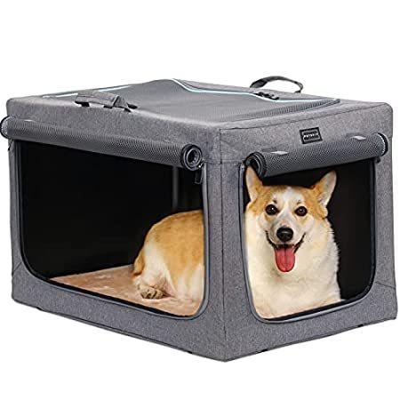 好評販売中 Petsfit 旅行ペット 犬 鉄骨家庭用屋外 屋内ホーム 折りたたみ可能なソフトクレート 30 Lx Wx 19 H グレー 超特価セール Ssl Daikyogo Or Jp